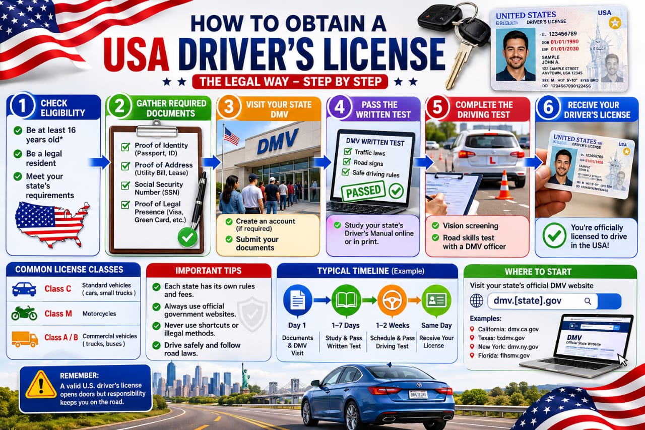 how to get a USA driver’s license